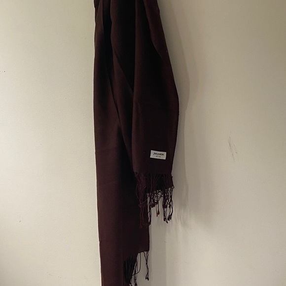Pashmina Deep Brown Scarf with Fringe - Picture 1 of 1